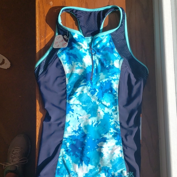 Sun Smart Peppermint Tankini Top UPF 30+ - Picture 1 of 8